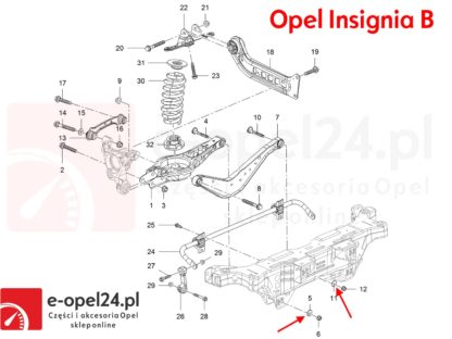 Oryginalna podkładka do regulacyjna ustawienie zbieżność geometrii Opel Insignia A B - 423560 / 13219183
