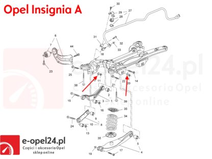 Rysunek - Podkładka regulacyjna ustawienie zbieżność geometrii Opel Insignia A B - 423560 / 13219183