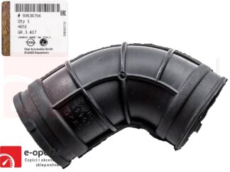 Oryginalny przewód powietrza / kolanko łączące obudowę filtra powietrza z przepływomierzem Opel Astra G H / Zafira A - 5836790 / 90530766