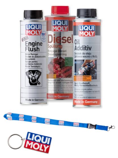 Zestaw produktów Liqui Moly do czyszczenia wtryskiwaczy i ochrony silnika DIESEL- LM2666 / LM2640 / LM8342 +GADŻET