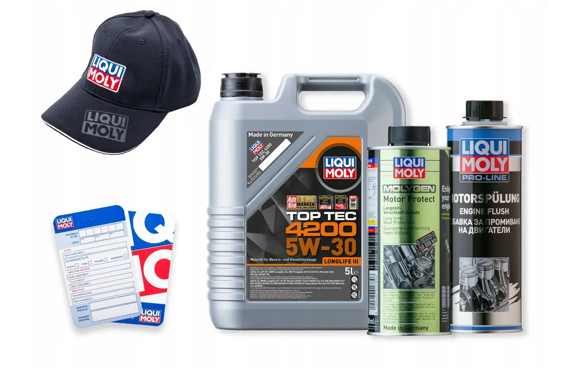 ZESTAW OLEJ 5W30 TOP TEC 4200 LIQUI MOLY PŁUKANKA