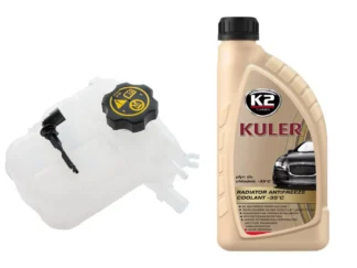 Zbiornik wyrównawczy z czujnikiem i korkiem oraz 1l płynu chłodniczego K2 – Opel Astra J