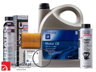 Oryginalny filtr oleju GM + 5L GM DEXOS II 5W30 + płukanka Liqui Moly + Ceratec- Opel Astra G / Corsa C / Omega B / Signum / Vectra B C / Zafira A- 1.8 / 2.5 / 2.6 / 3.0 / 3.2- 650308 / 1942003 / 7181 / 2640